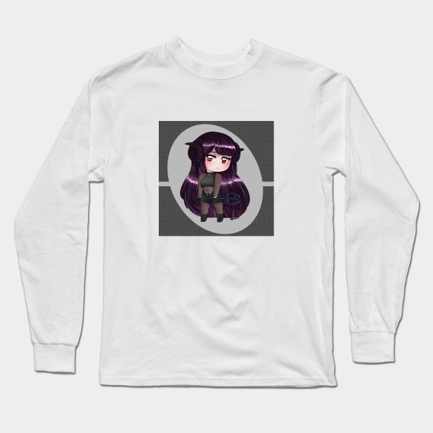 purple haired succubus Long Sleeve T-Shirt by moonlitism